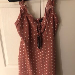Pink polka dot dress